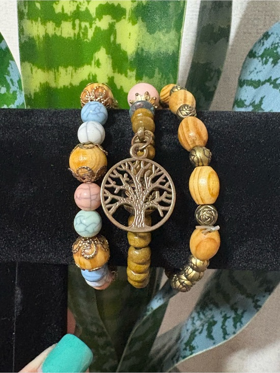 Jewelry - Bohemian Tree of Life Multicolor Beaded Bracelet Set